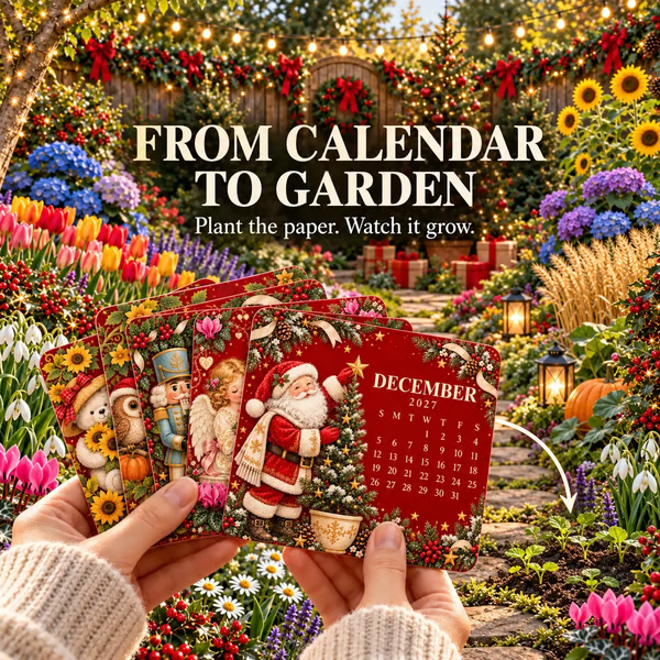 🎄🌱 Christmas Limited Edition – Eco-Friendly Plantable “Timeless” Seed Calendar 2027 🌸🌿