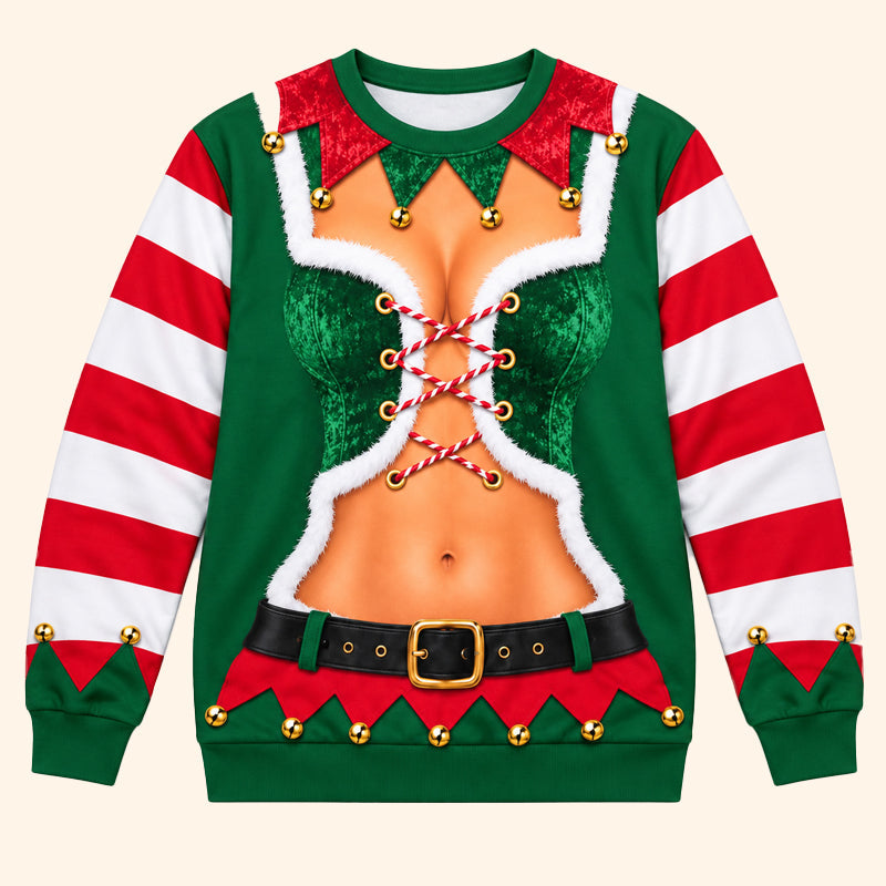 Funny Christmas Print Sweatshirt