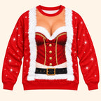 Funny Christmas Print Sweatshirt