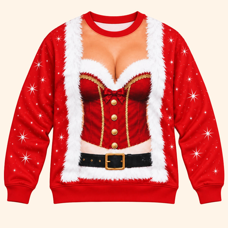 Funny Christmas Print Sweatshirt
