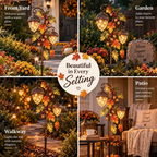 🍁 Autumn Acorn Glow – Solar Double Acorn Garden Stake Light