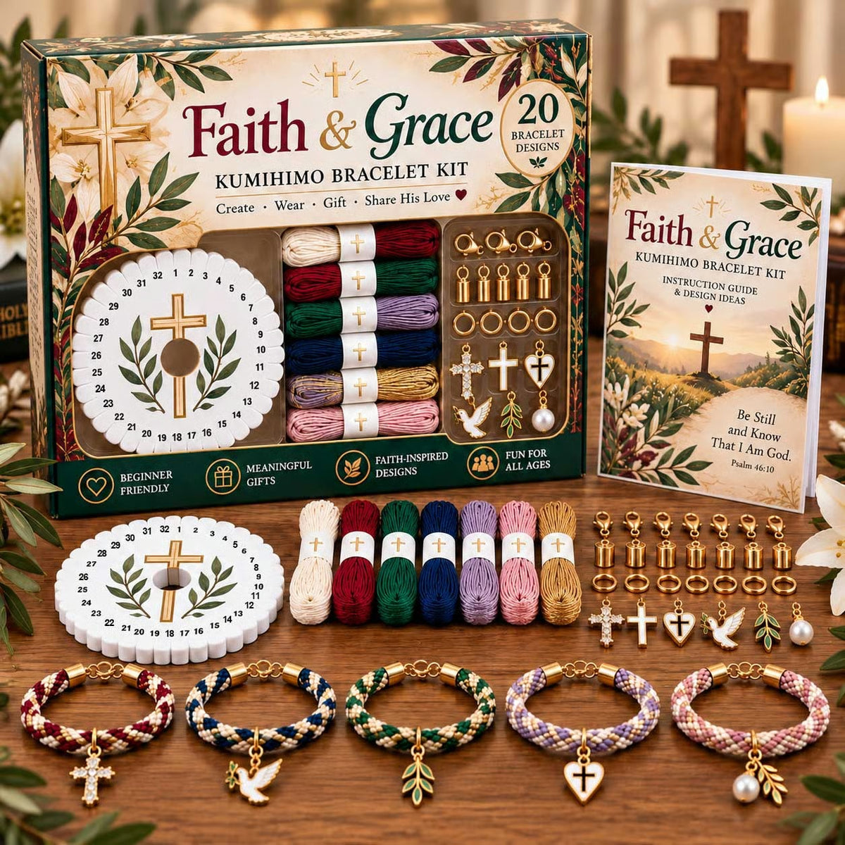 Christmas Kumihimo Bracelet Kit