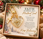 🔥 Last Day 50% OFF –✝️ Mustard Seed Faith Keychain — Keep Believing