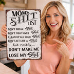 "Mammas mästarlista"-skylt 👸 — En kvick hyllning till husets verkliga chef