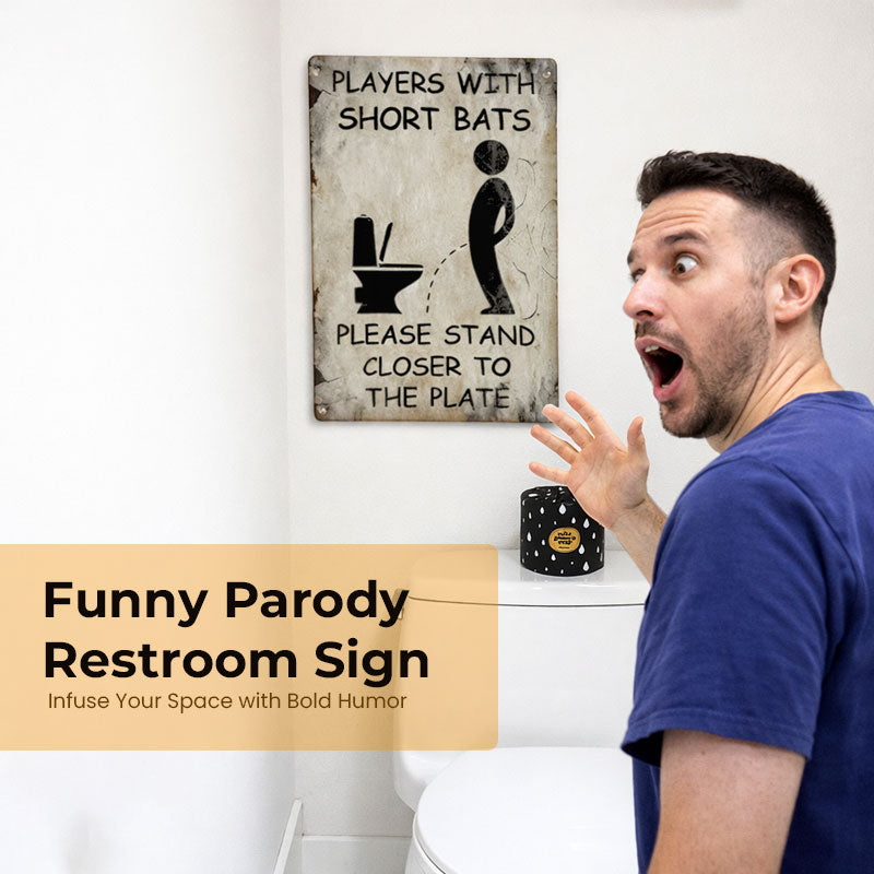 Parodie op toiletbordjes