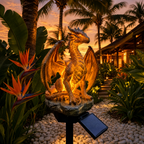 Dragon Legacy Golden Ember Edition solcellslampa för trädgården