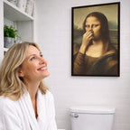 🎨😂 De "Stinky Mona" badkamer-lachkunst – klassiek ontmoet komedie!