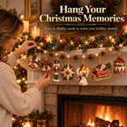 🎄 7-Piece Vintage Christmas Garland | Removable 3D Ornaments
