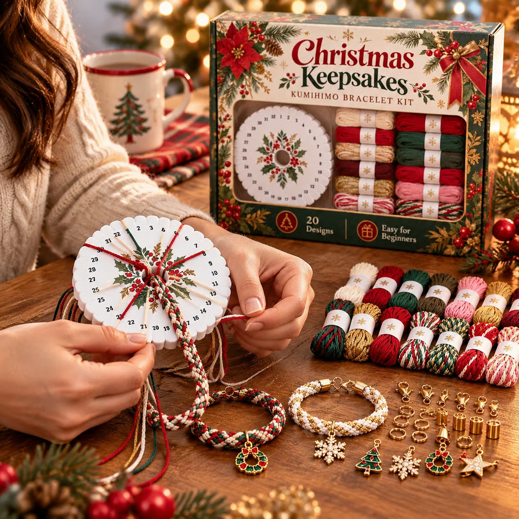 Christmas Kumihimo Bracelet Kit