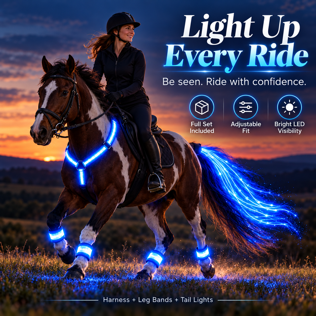 LED Light-Up Horse Riding Set