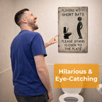 Parodie op toiletbordjes