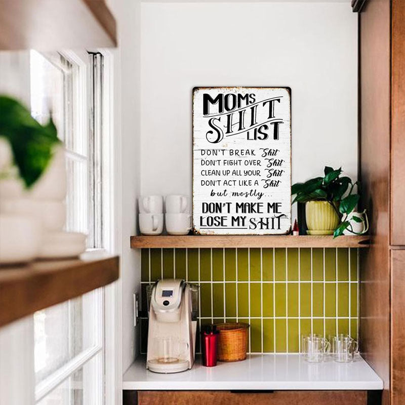 "Mom’s Master List" Statement Sign 👸 — A Witty Tribute to the Real Boss of the House