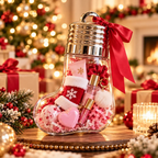 🎄🎁DIY Christmas Gift Jar with Decorative Ribbon – Personalized Holiday Gift Display