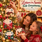 🎄💌Letters to Santa Christmas Envelope Ornaments – Festive Holiday Wish List Decorations