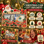 🎄Christmas Cash Gift Ornament – Layered Wooden Money Holder & Hanging Tree Decoration💵