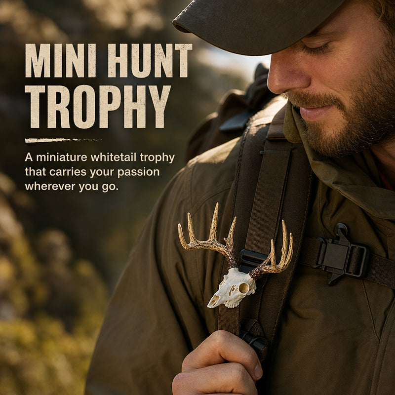 Mini Whitetail Deer Skull & Antler Display