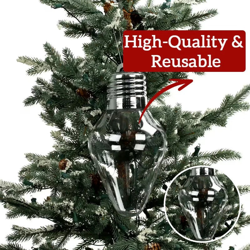 🎁Christmas Light Bulb Gift Jar – Refillable Holiday Ornament