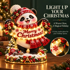 🐼Panda Christmas Greeting Figurine