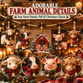 🎄Christmas Farm Animal Hanging Garland – Rustic Farmhouse Holiday Decor🐑