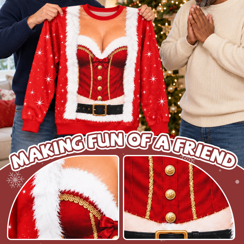 Funny Christmas Print Sweatshirt