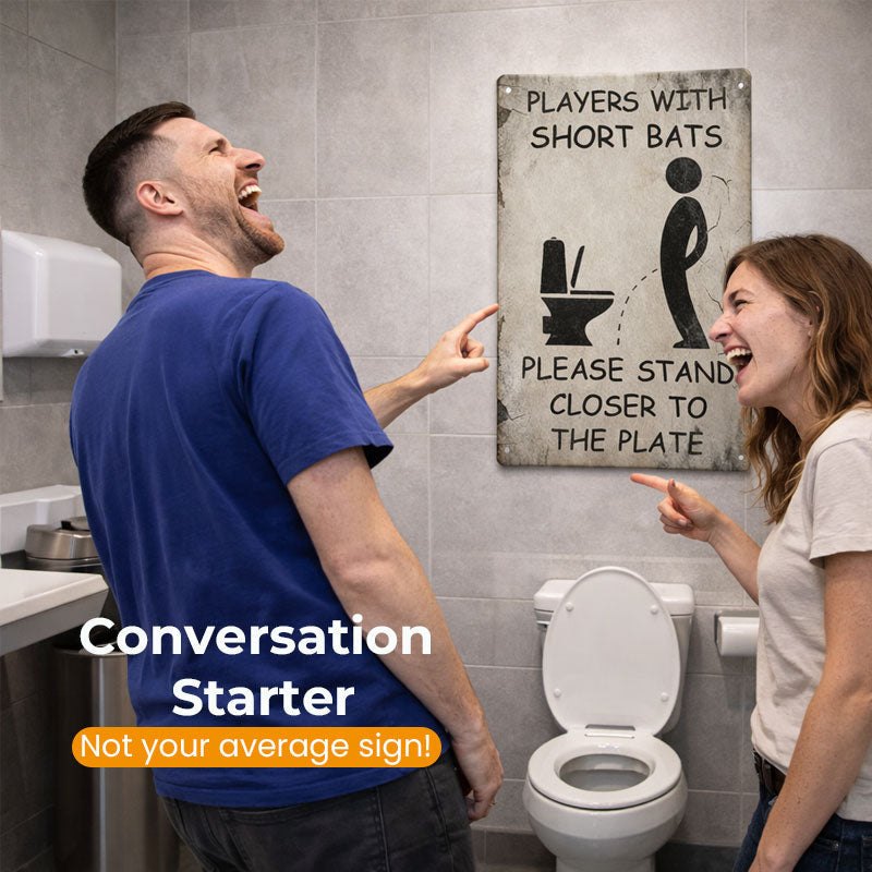 Parodie op toiletbordjes