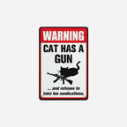 Humoristisch waarschuwingsbord met de tekst "Waakhond" 🐶 — Geef je buren iets om over te praten
