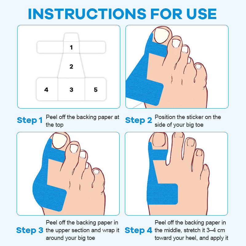 Förskuren kinesiologitejp för hallux valgus