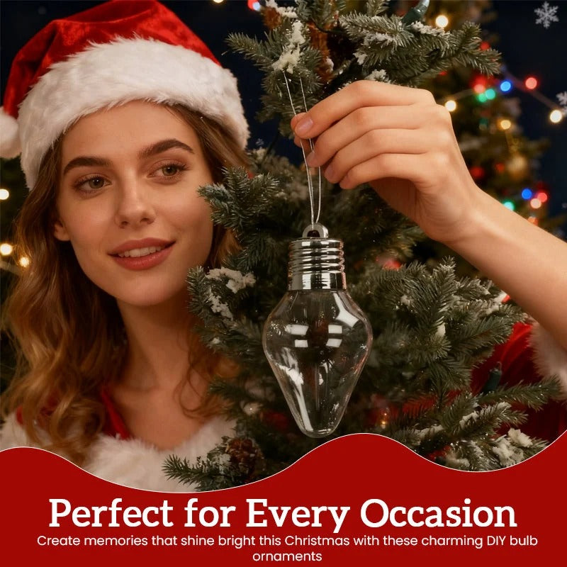 🎁Christmas Light Bulb Gift Jar – Refillable Holiday Ornament