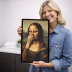 🎨😂 De "Stinky Mona" badkamer-lachkunst – klassiek ontmoet komedie!
