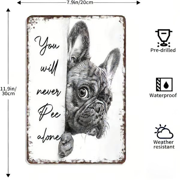 🔥 Laatste dag 49% korting – Peekaboo Kitty Bathroom Humor Wall Sign