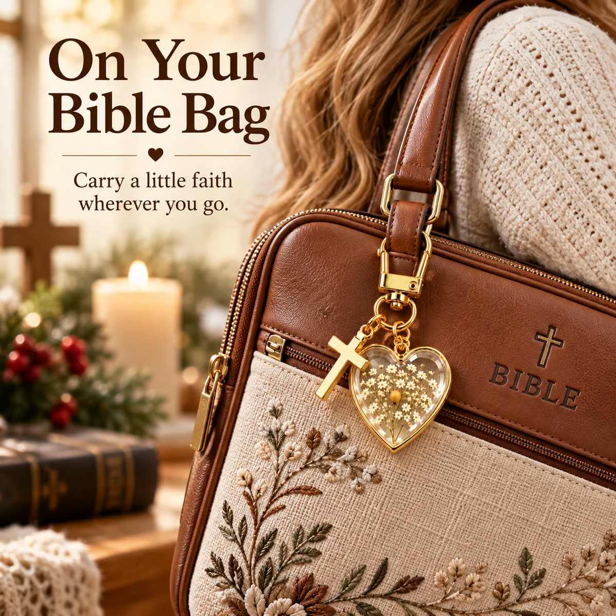 🔥 Last Day 50% OFF –✝️ Mustard Seed Faith Keychain — Keep Believing