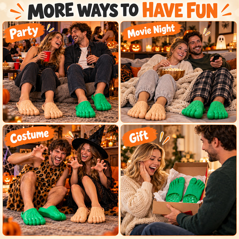Funny Barefoot Novelty Slippers