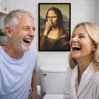 🎨😂 De "Stinky Mona" badkamer-lachkunst – klassiek ontmoet komedie!