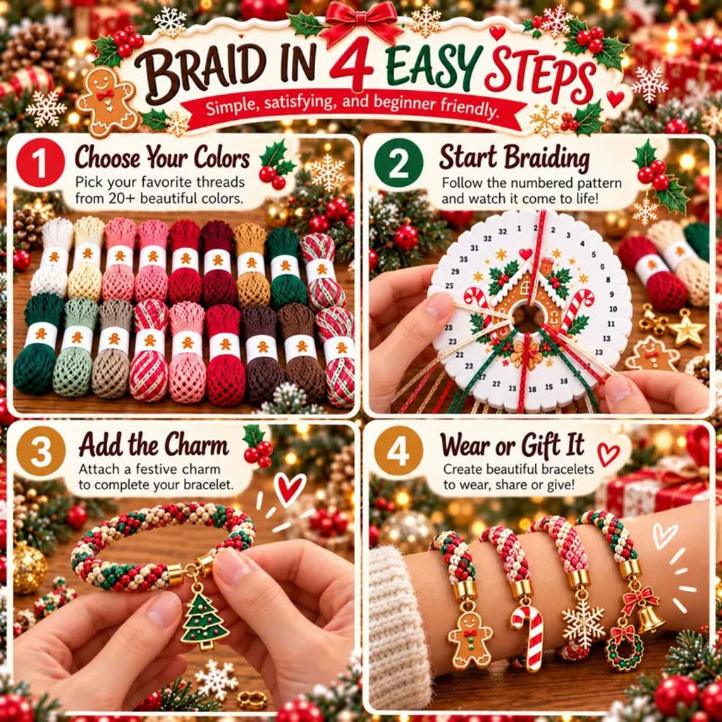Christmas Kumihimo Bracelet Kit