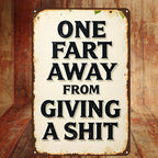 Cheeky Humour Metal Wall Sign – Funny Vintage Garage & Home Bar Decor