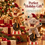 🎄 Vintage Christmas Circus Animal Figurines – Whimsical Festive Tabletop Decorations