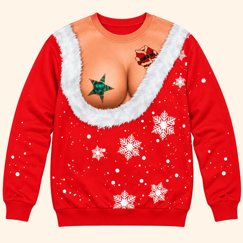 Funny Christmas Print Sweatshirt