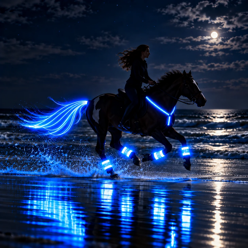 LED Light-Up Horse Riding Set