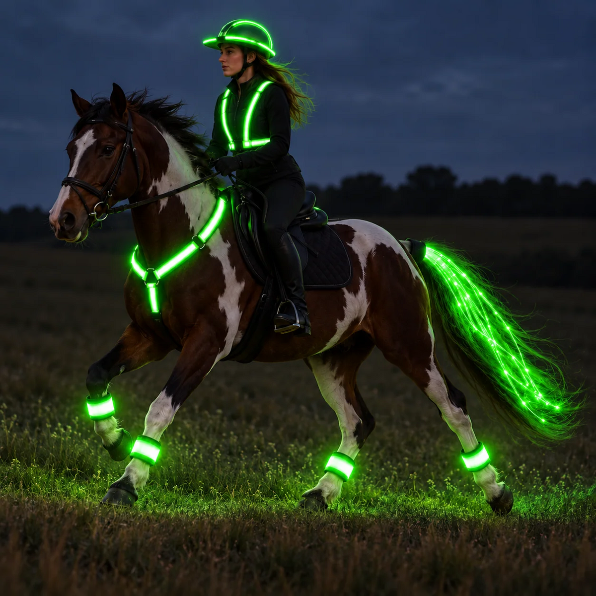 LED Light-Up Horse Riding Set