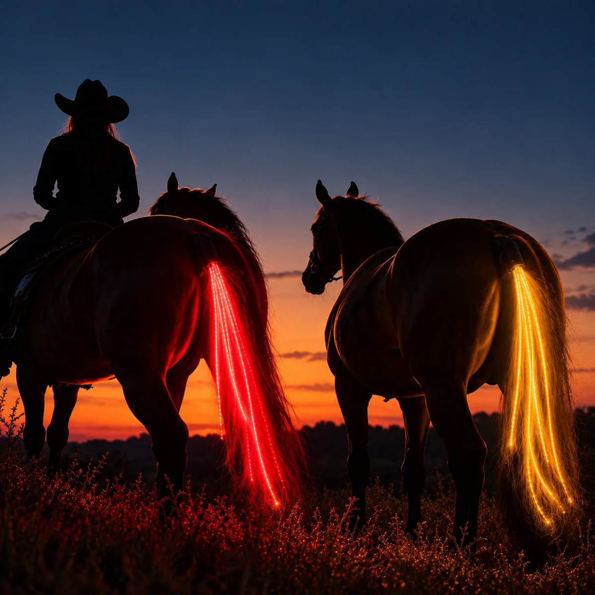 LED Light-Up Horse Riding Set