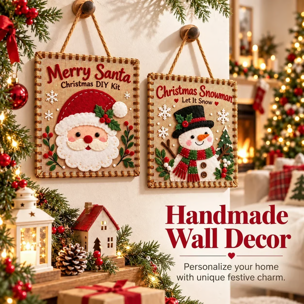 🎄✨ Christmas DIY Fabric Weaving Friendship Kit - 🧵 Create Something Special Together! 💕