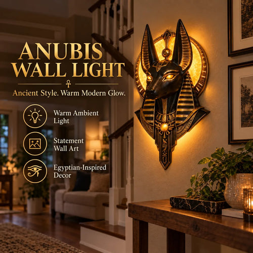 Anubis LED Wall Light – Egyptian Jackal Head Illuminated Wall Art