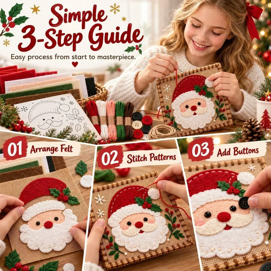 🎄✨ Christmas DIY Fabric Weaving Friendship Kit - 🧵 Create Something Special Together! 💕