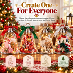 🎄🎁DIY Christmas Gift Jar with Decorative Ribbon – Personalized Holiday Gift Display