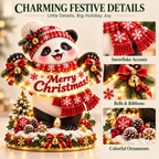🐼Panda Christmas Greeting Figurine