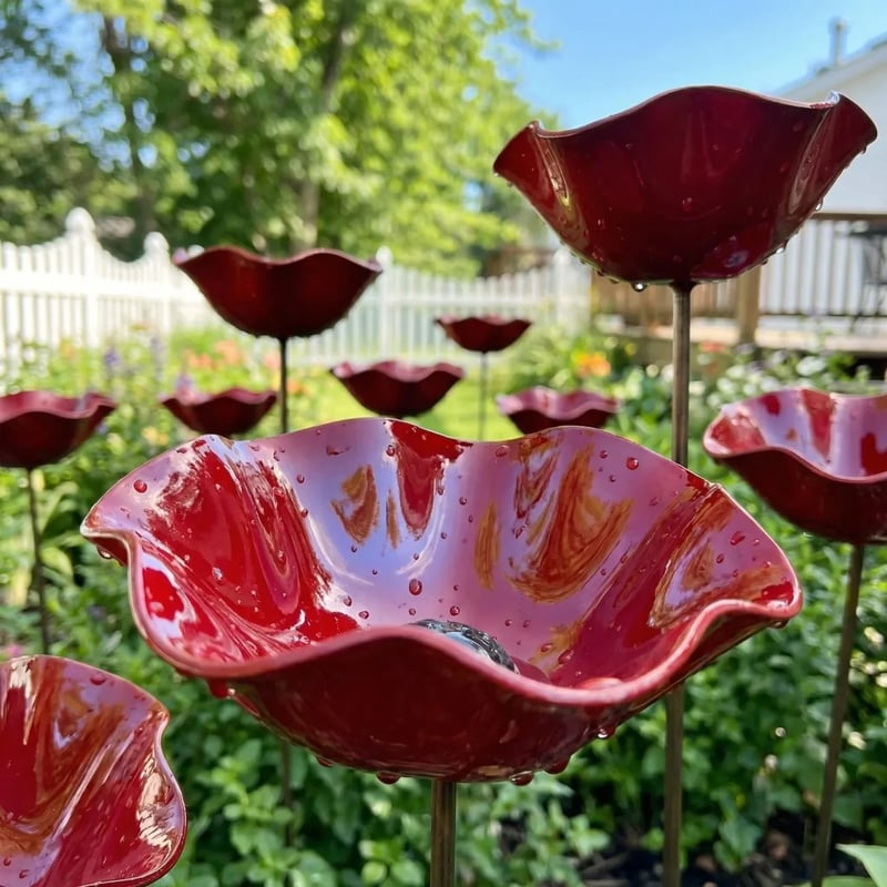 💖🎁Handgjord metallstång till blomsterträdgård🎁