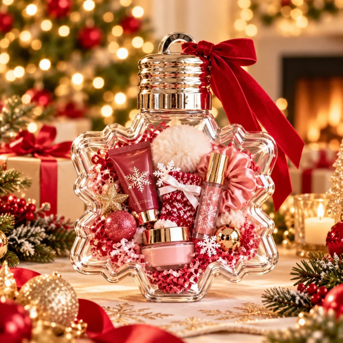 🎄🎁DIY Christmas Gift Jar with Decorative Ribbon – Personalized Holiday Gift Display