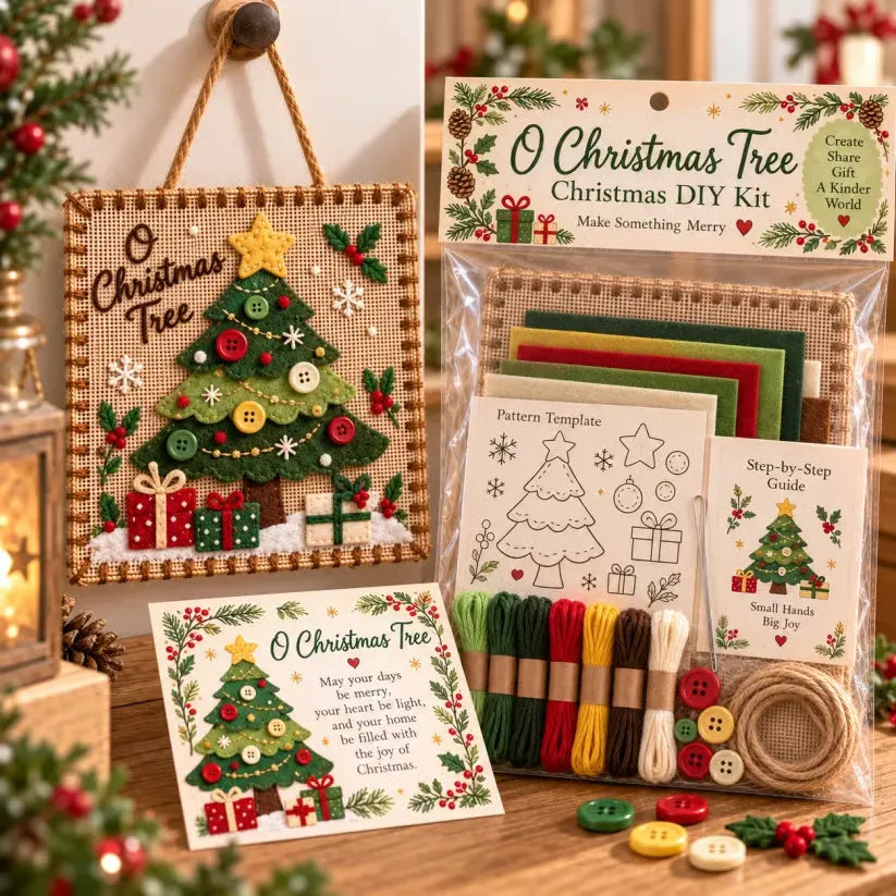 🎄✨ Christmas DIY Fabric Weaving Friendship Kit - 🧵 Create Something Special Together! 💕
