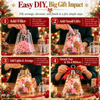 🎄🎁DIY Christmas Gift Jar with Decorative Ribbon – Personalized Holiday Gift Display