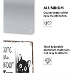 🔥 Laatste dag 49% korting – Peekaboo Kitty Bathroom Humor Wall Sign